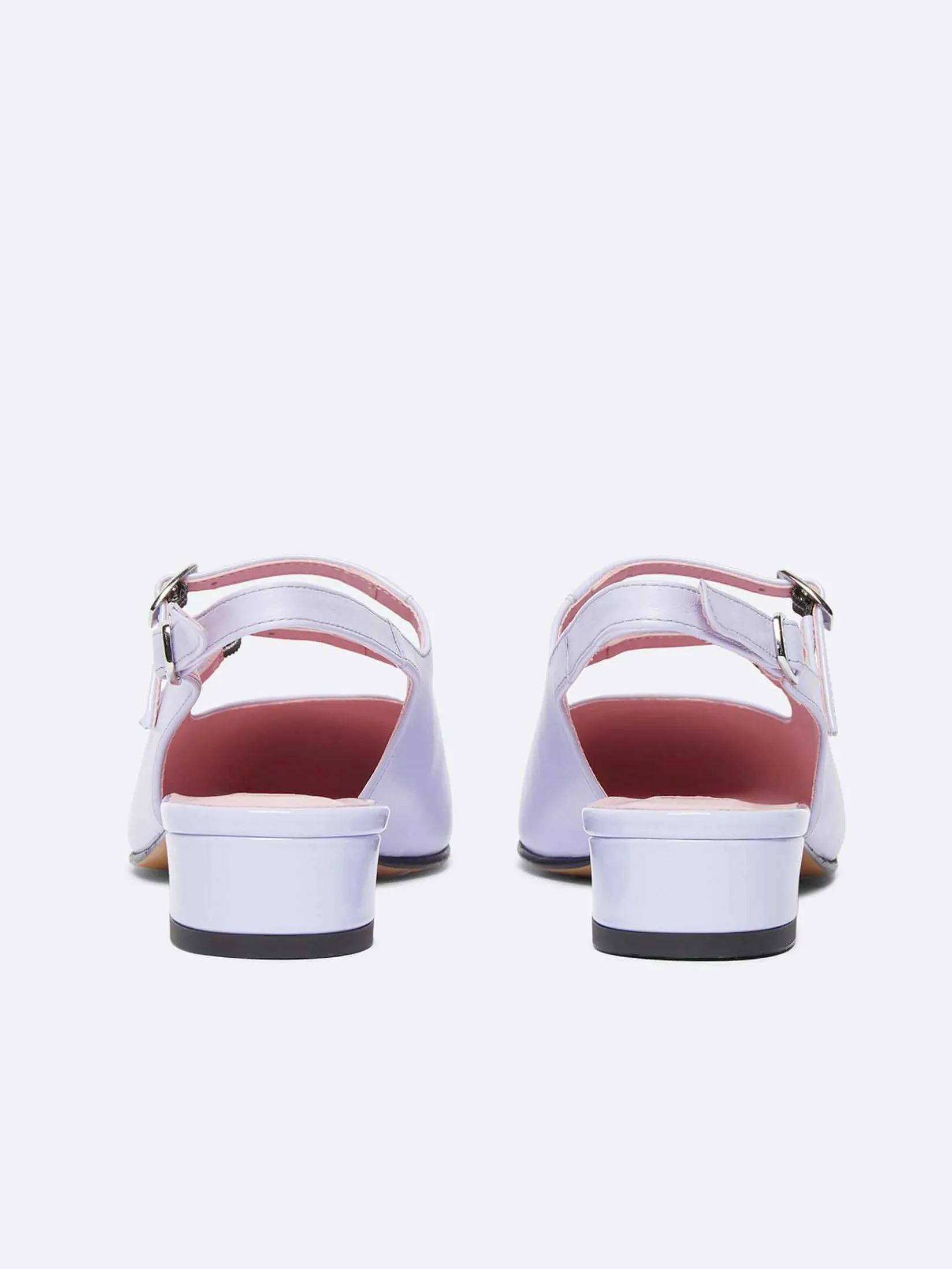 Lilac Leather And Lilac Patent Leather Slingback Mary Janes-Carel Online
