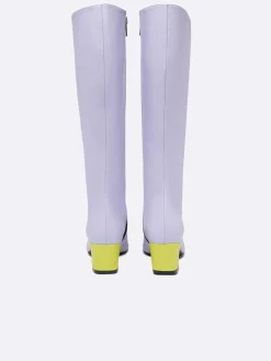 Lilac, Mint And Lime Green Leather Boots-Carel Cheap