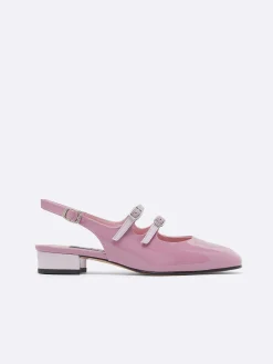 Lilac Upcycled Patent Leather Slingback Mary Janes-Carel Sale