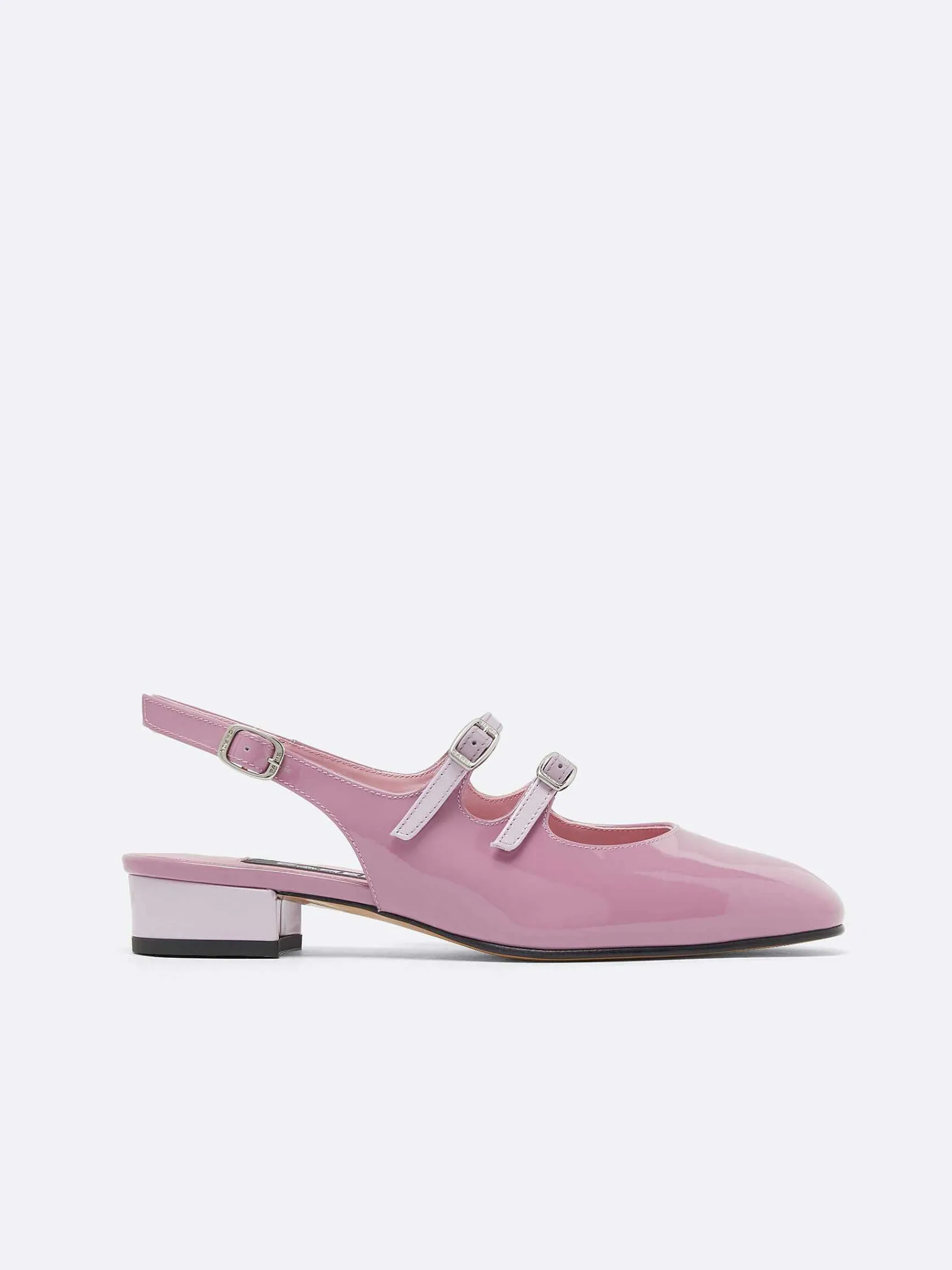 Lilac Upcycled Patent Leather Slingback Mary Janes-Carel Sale