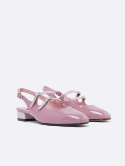 Lilac Upcycled Patent Leather Slingback Mary Janes-Carel Sale