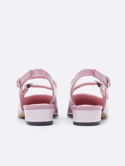 Lilac Upcycled Patent Leather Slingback Mary Janes-Carel Sale
