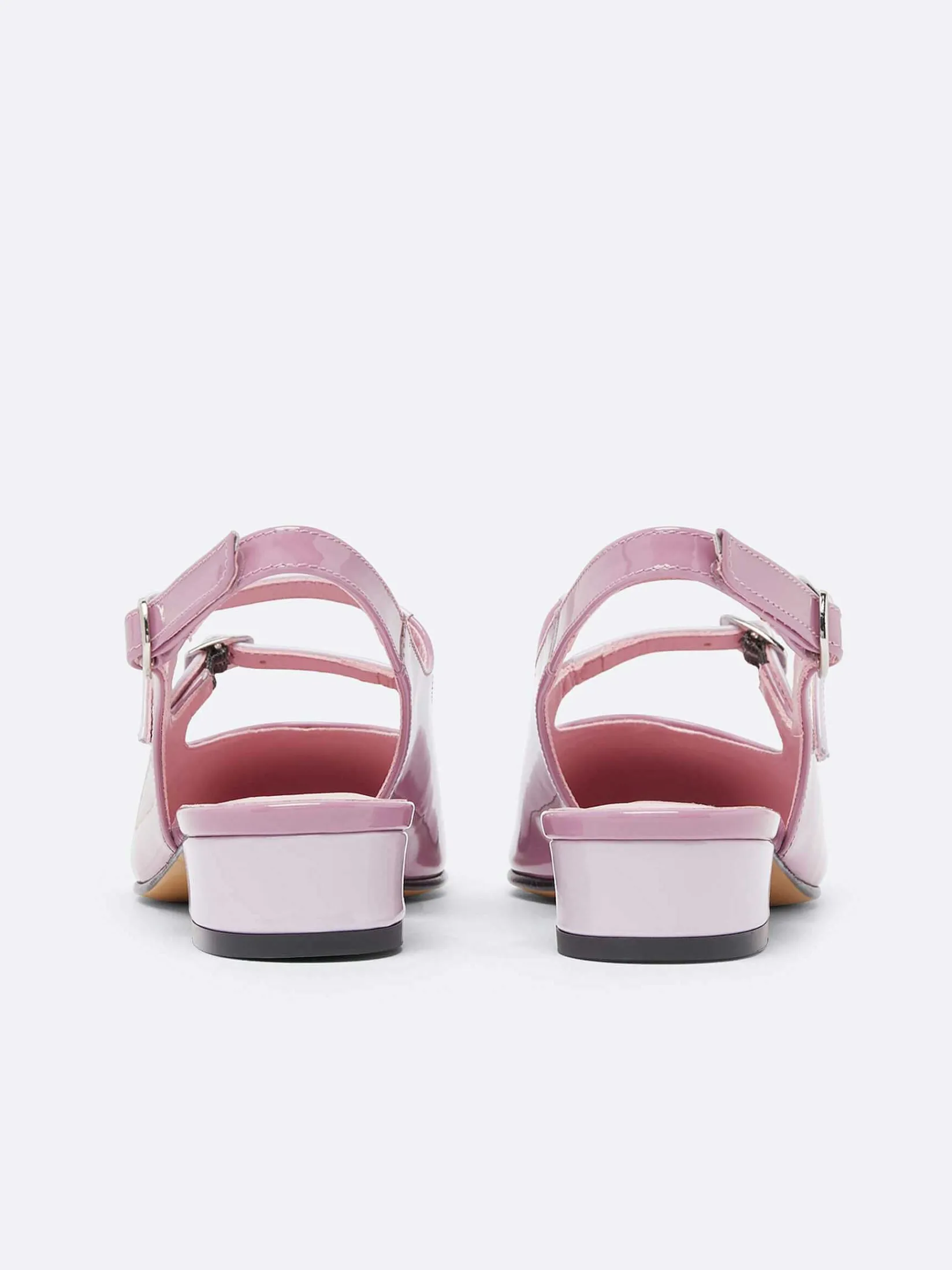 Lilac Upcycled Patent Leather Slingback Mary Janes-Carel Sale