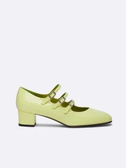 Lime Patent Leather Mary Janes Pumps-Carel Store