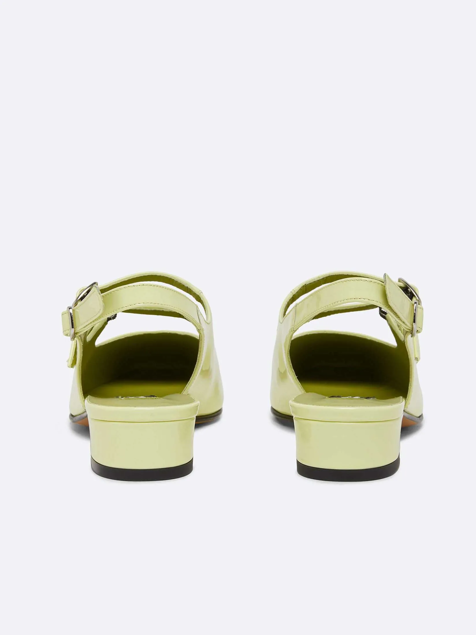 Lime Patent Leather Slingback Mary Janes-Carel Hot