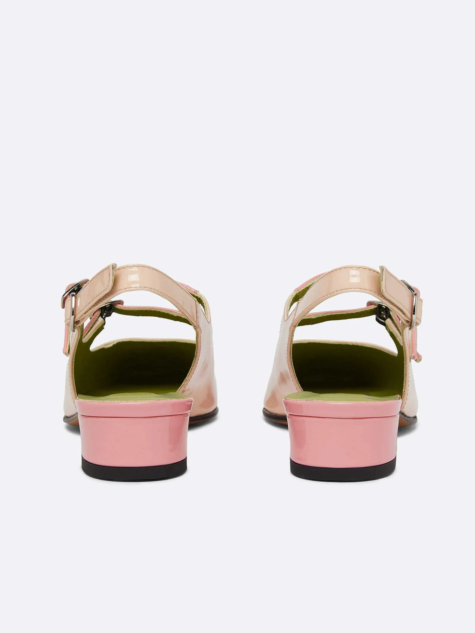 Nude And Pink Patent Leather Slingback Mary Janes-Carel Online