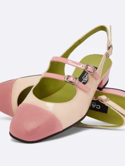 Nude And Pink Patent Leather Slingback Mary Janes-Carel Online