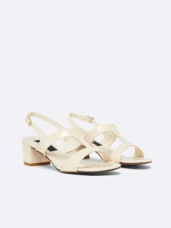 Nude Patent Leather Sandals-Carel Shop