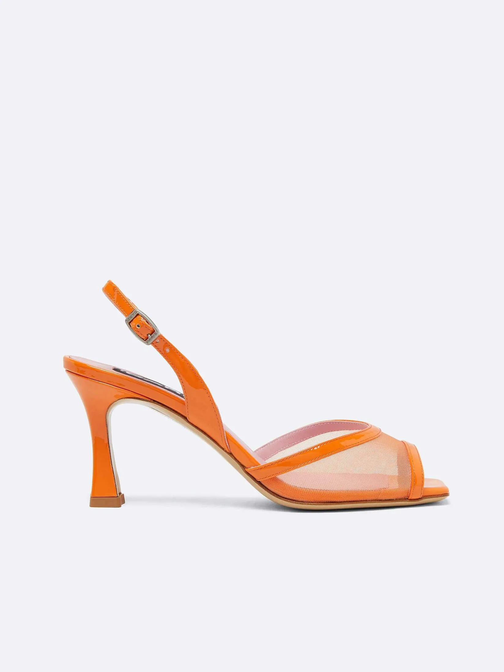 Orange Leather And Mesh Sandals-Carel Best