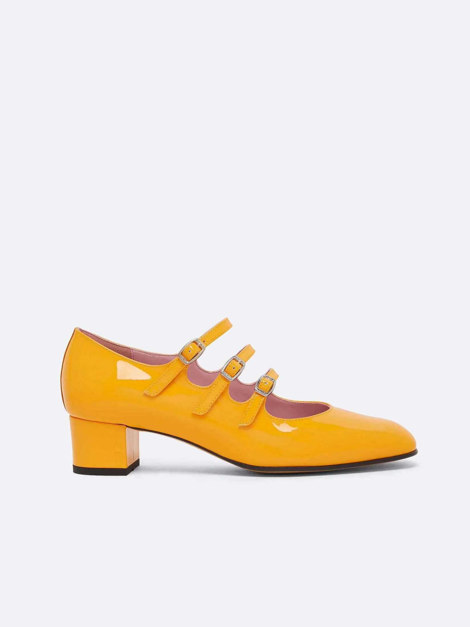Orange Patent Leather Mary Janes Pumps-Carel Online