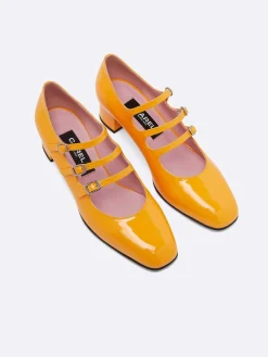 Orange Patent Leather Mary Janes Pumps-Carel Online