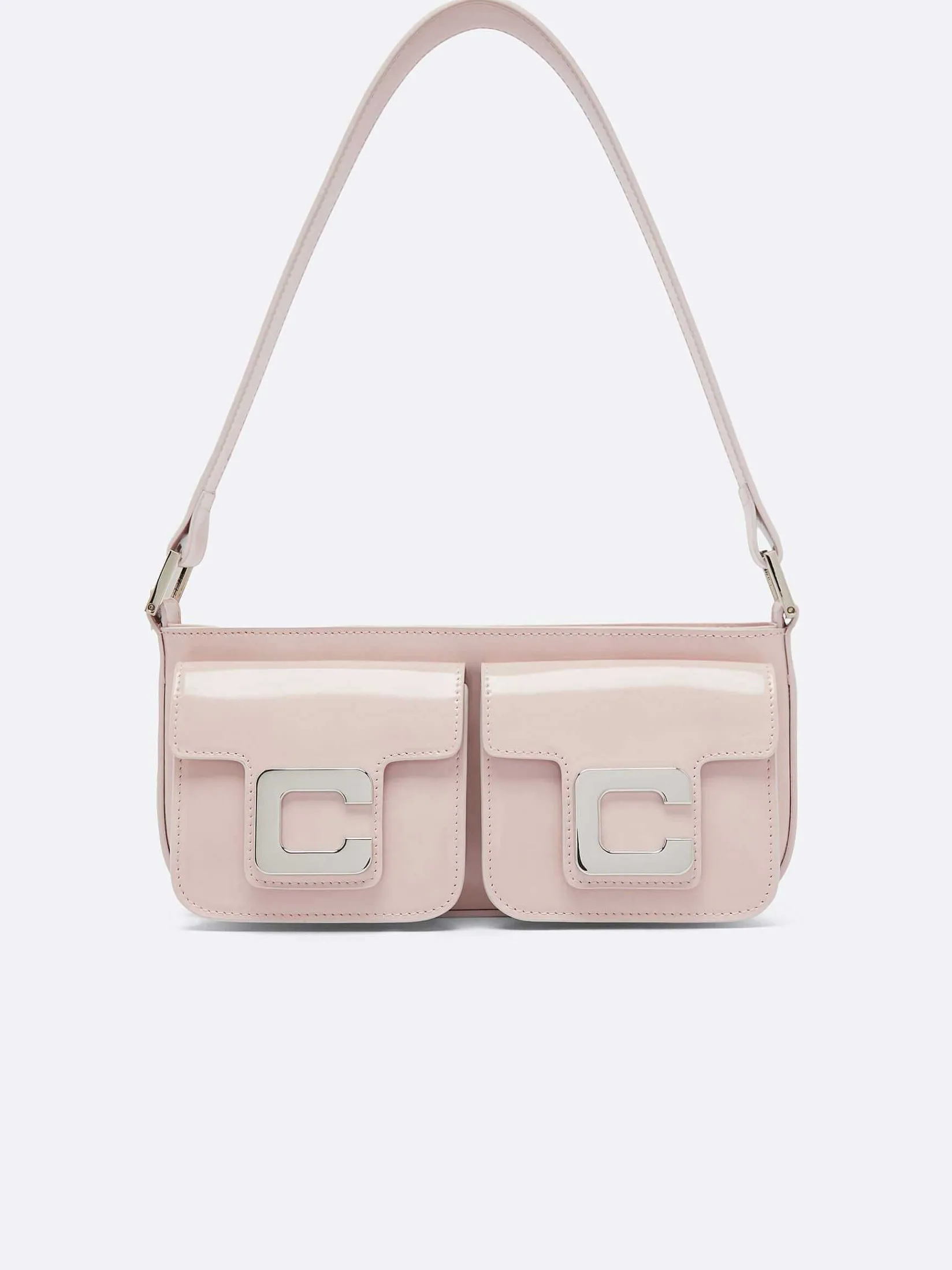 Pale Pink Glossy Leather Bag-Carel Hot