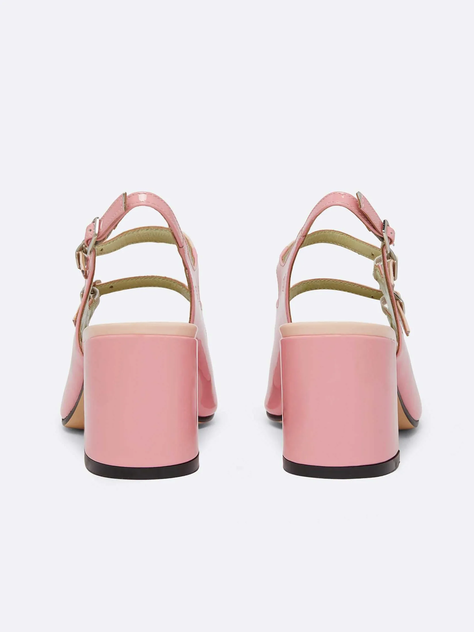 Pink And Nude Patent Leather Slingback Mary Janes-Carel Outlet