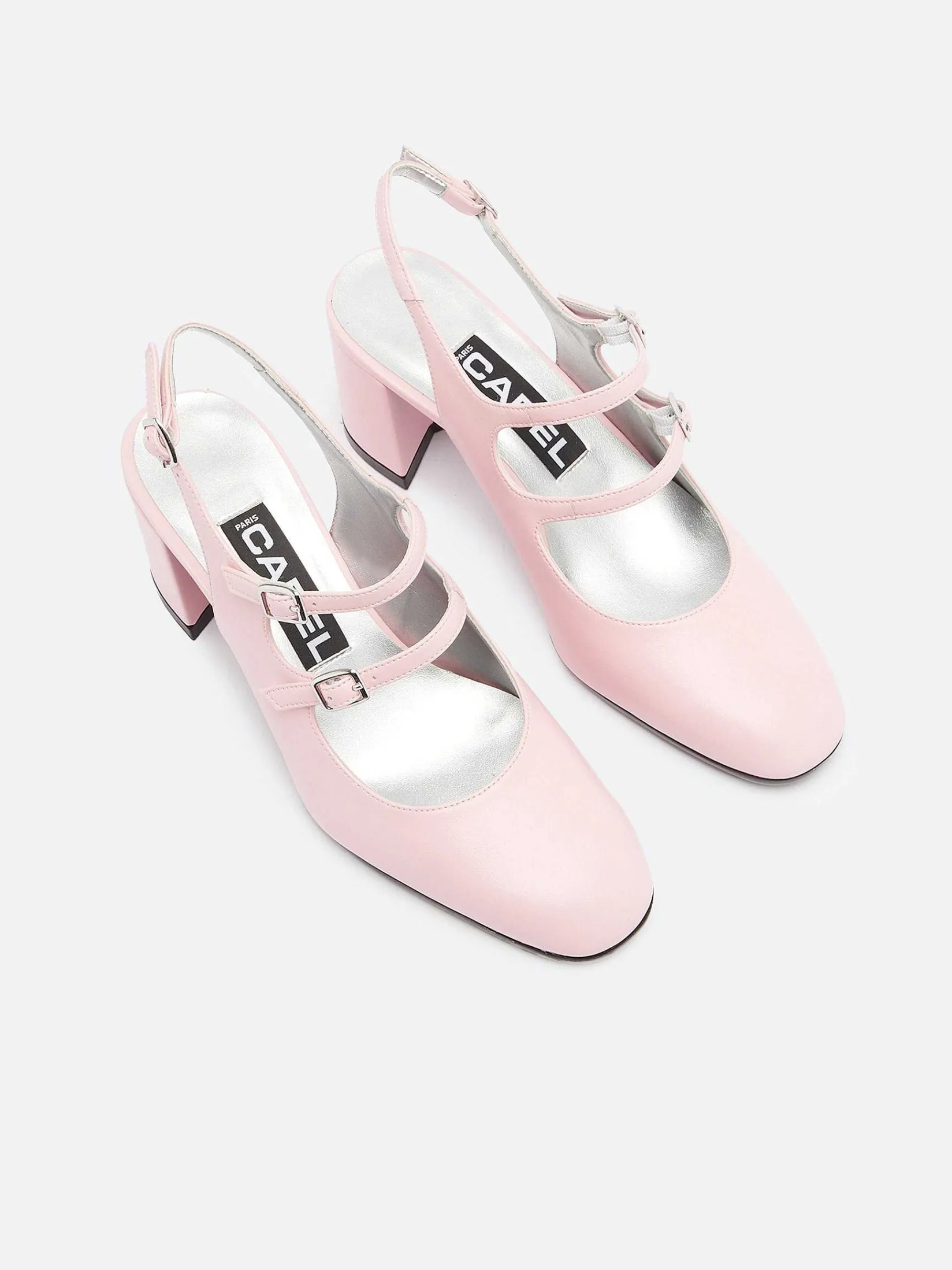 Pink Appleskin Slingback Mary Janes-Carel Sale