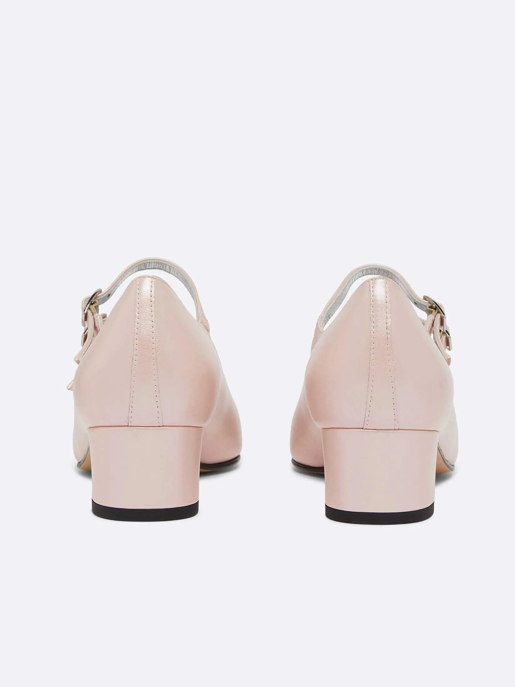 Pink Pearl Leather Mary Janes Pumps-Carel Cheap
