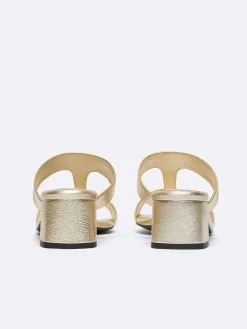 Platinum Nappa Leather Mules-Carel Hot