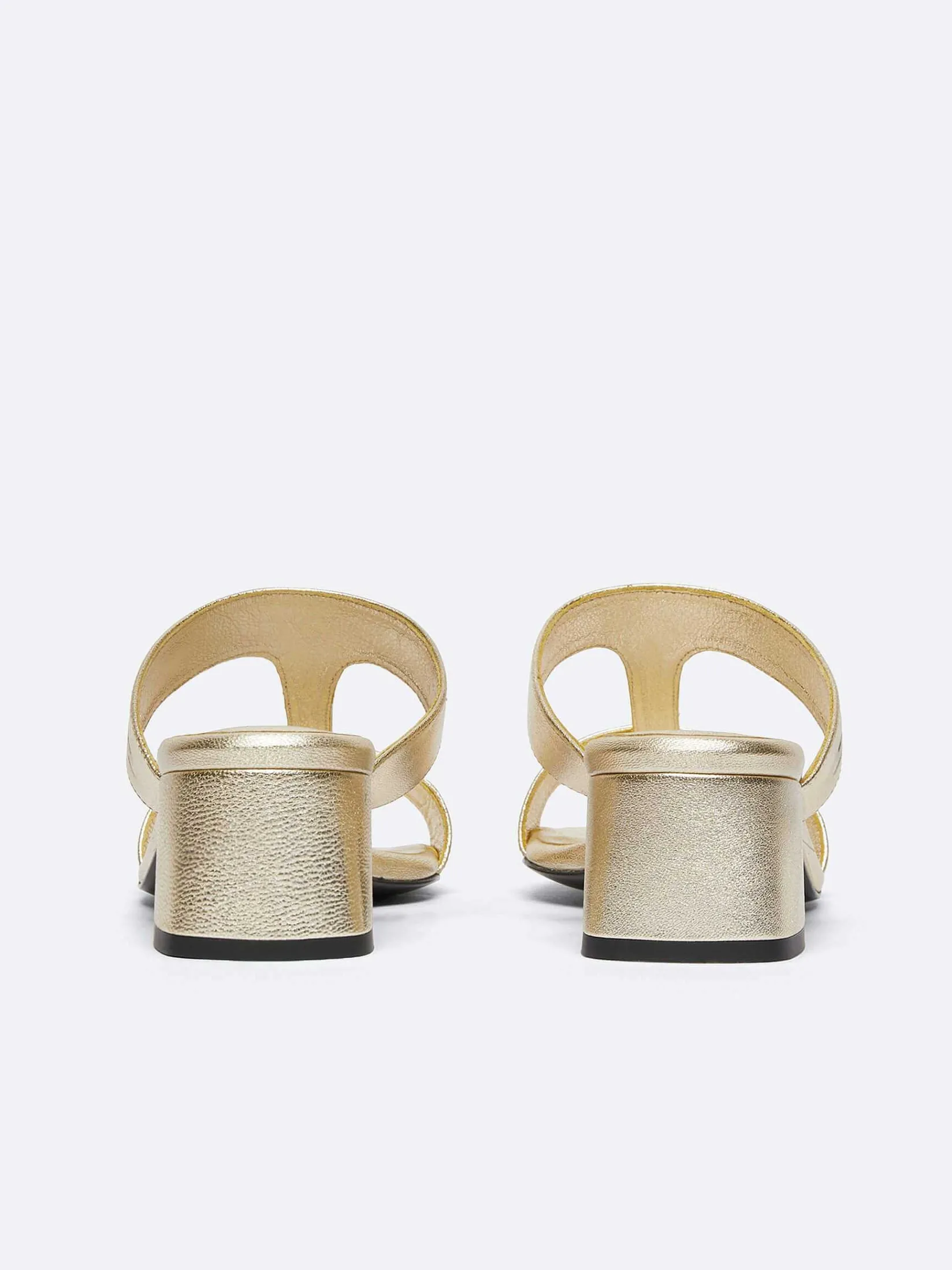 Platinum Nappa Leather Mules-Carel Hot