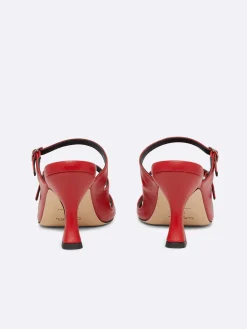 Red Leather Mules-Carel Outlet