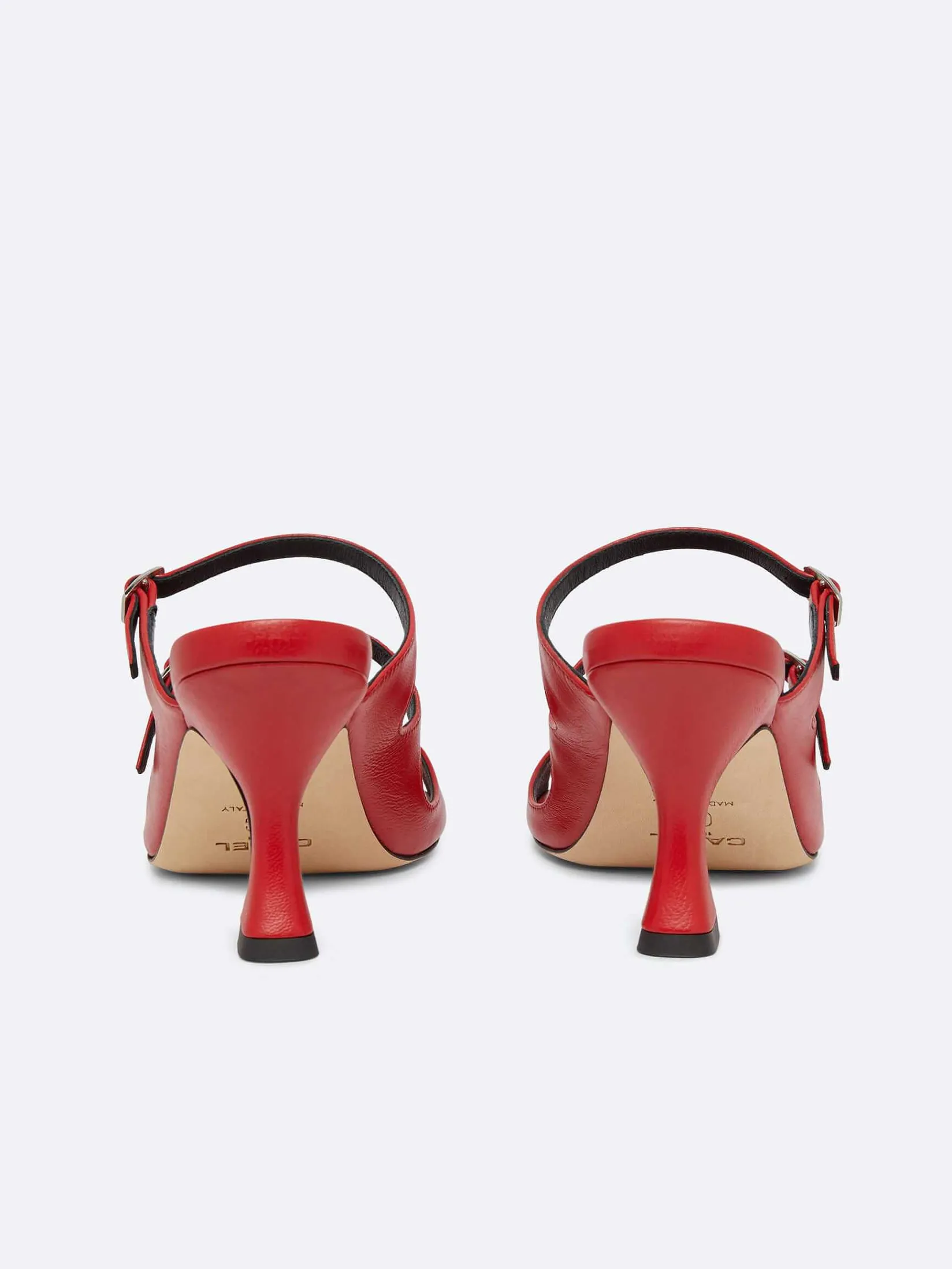 Red Leather Mules-Carel Outlet