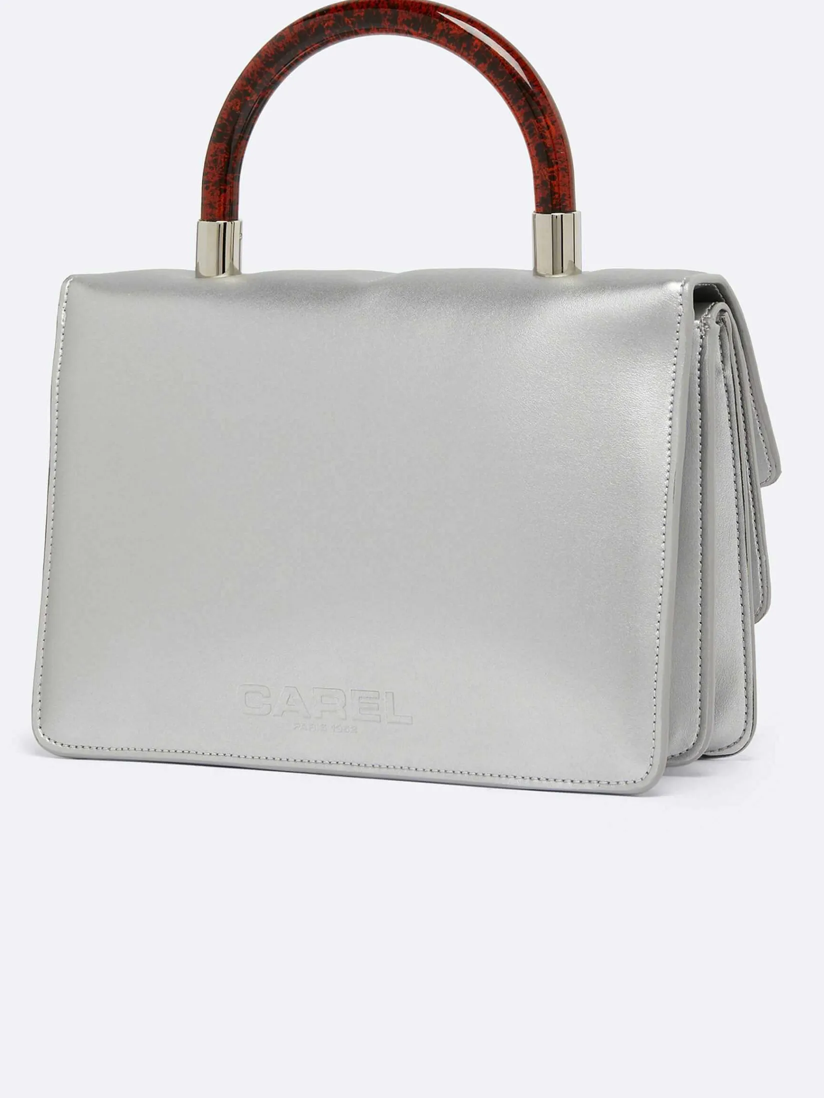 Silver Appleskin Handbag-Carel Hot