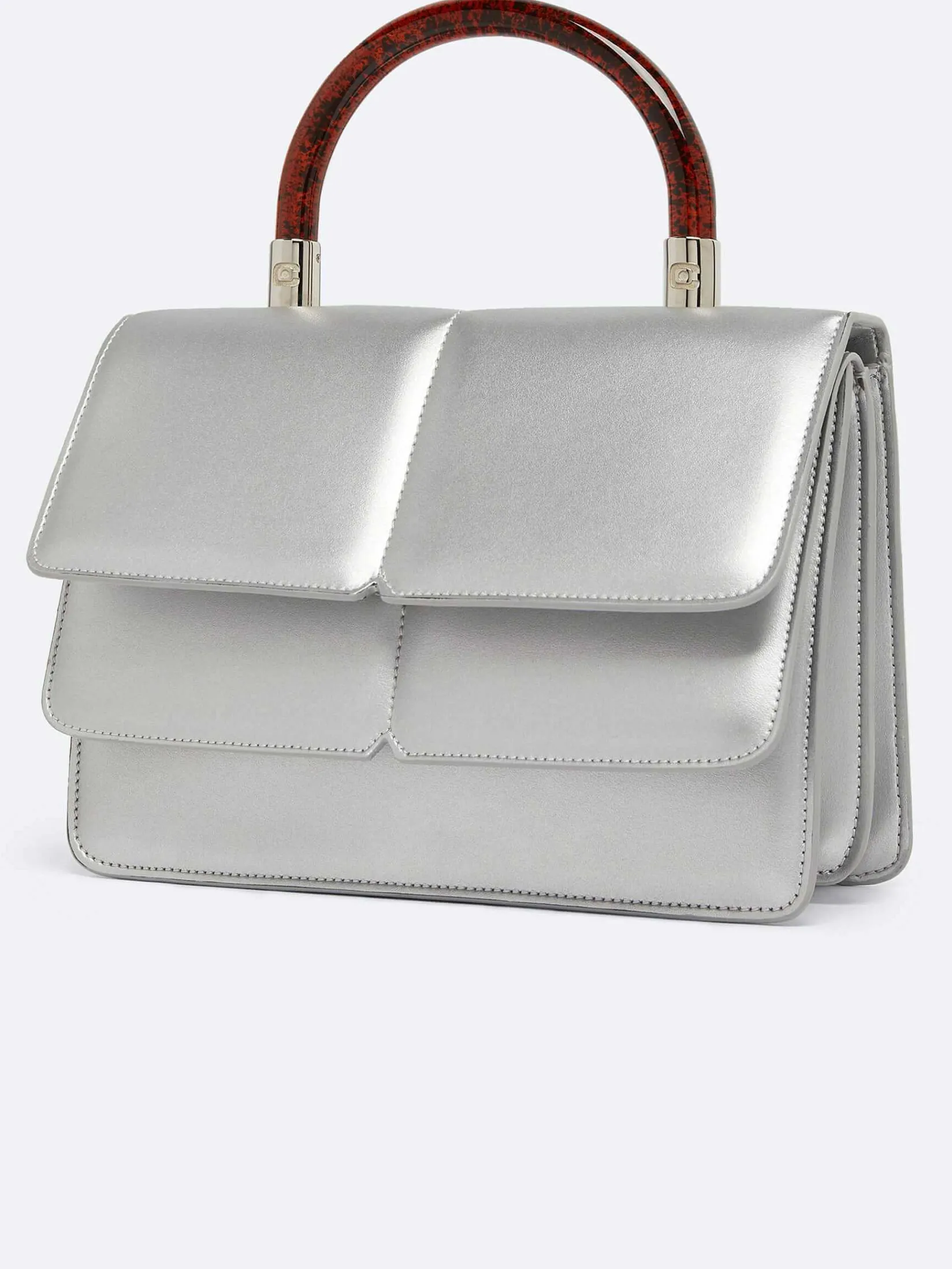 Silver Appleskin Handbag-Carel Hot