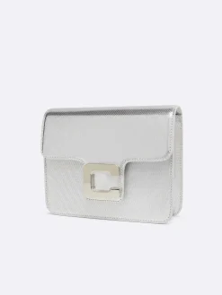 Silver Embossed Leather Bag-Carel Outlet