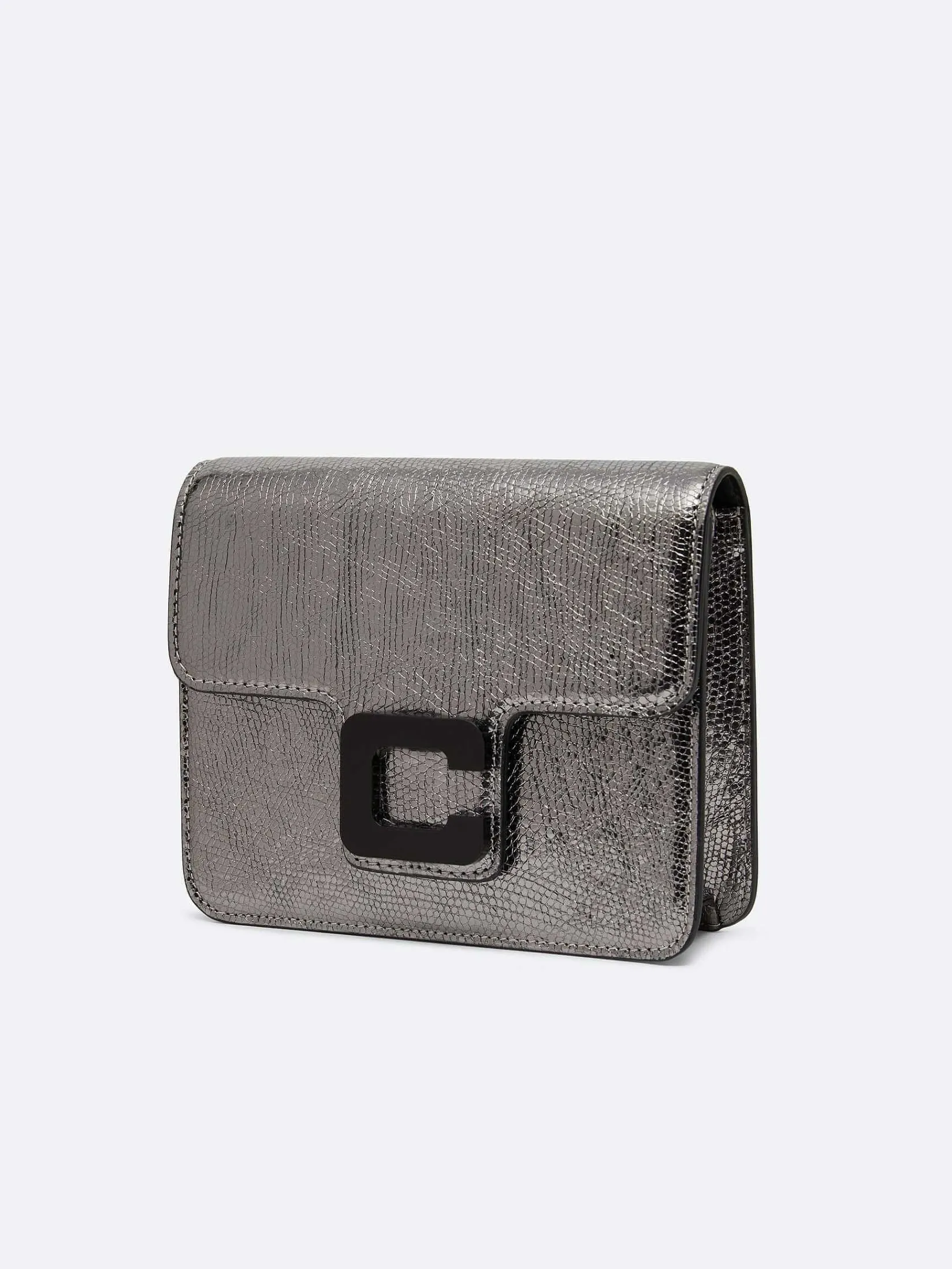 Silver Upcycled Leather Bag-Carel Cheap